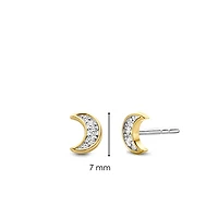 Crescent Moon Stud Earrings