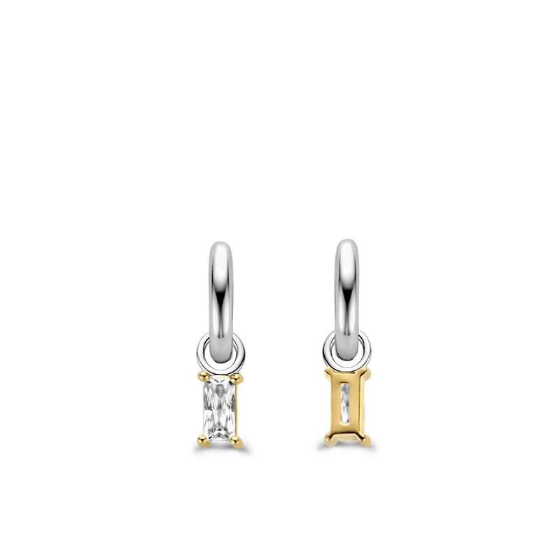 Emerald Cut Huggie Earrings
