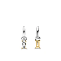 Emerald Cut Huggie Earrings