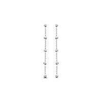 Bezel Drop Linear Earrings