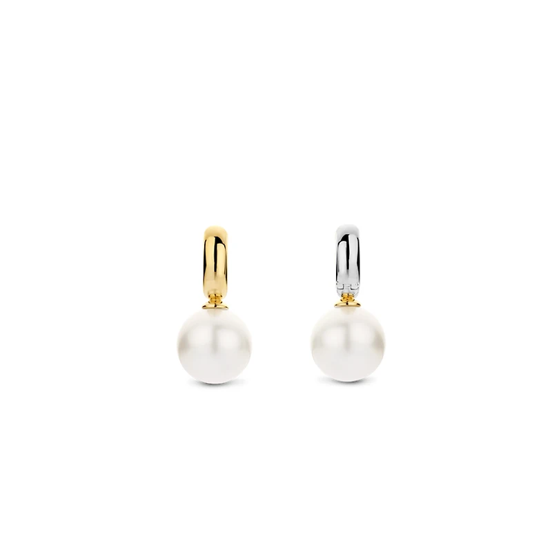 Jumbo Pearl Huggie Earrings