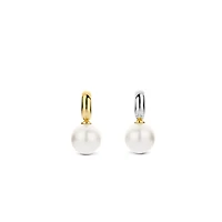 Jumbo Pearl Huggie Earrings
