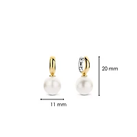 Jumbo Pearl Huggie Earrings