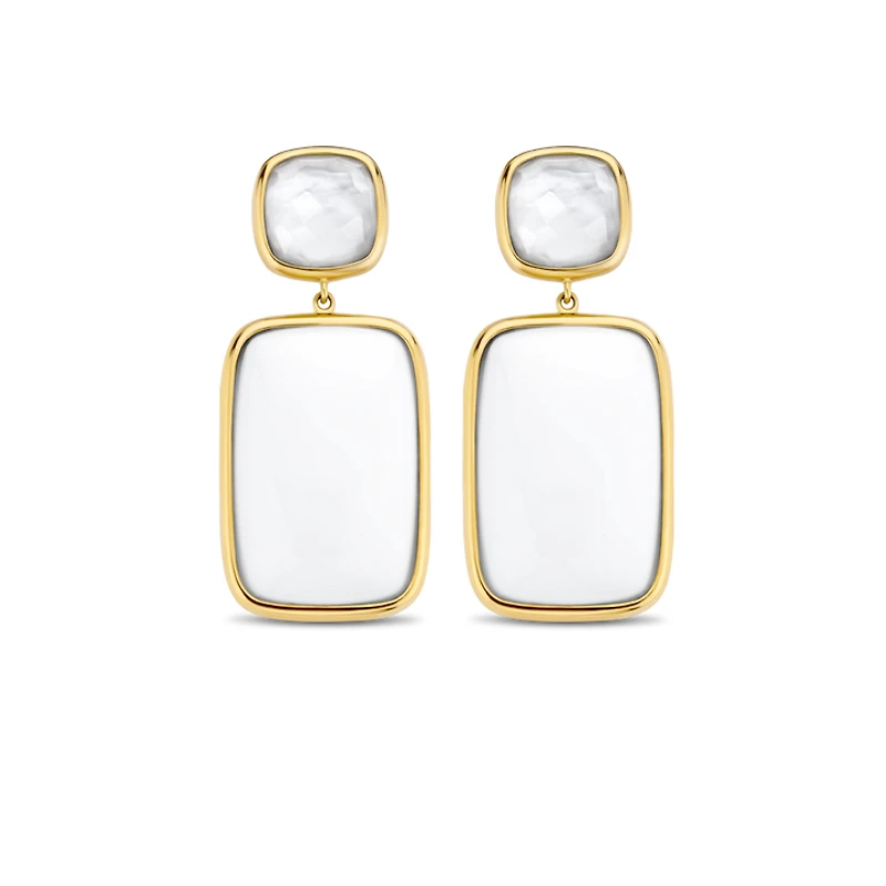 Outspoken White Earrings