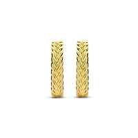 Braid 19mm Hoop Golden Earrings