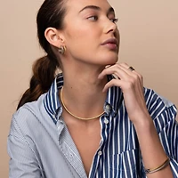 Braid 19mm Hoop Golden Earrings