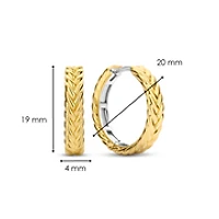 Braid 19mm Hoop Golden Earrings