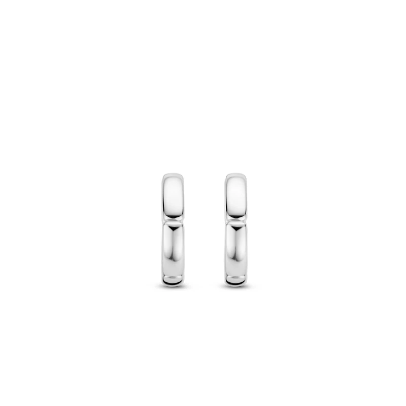 Silver Link 15MM Huggie Earrings