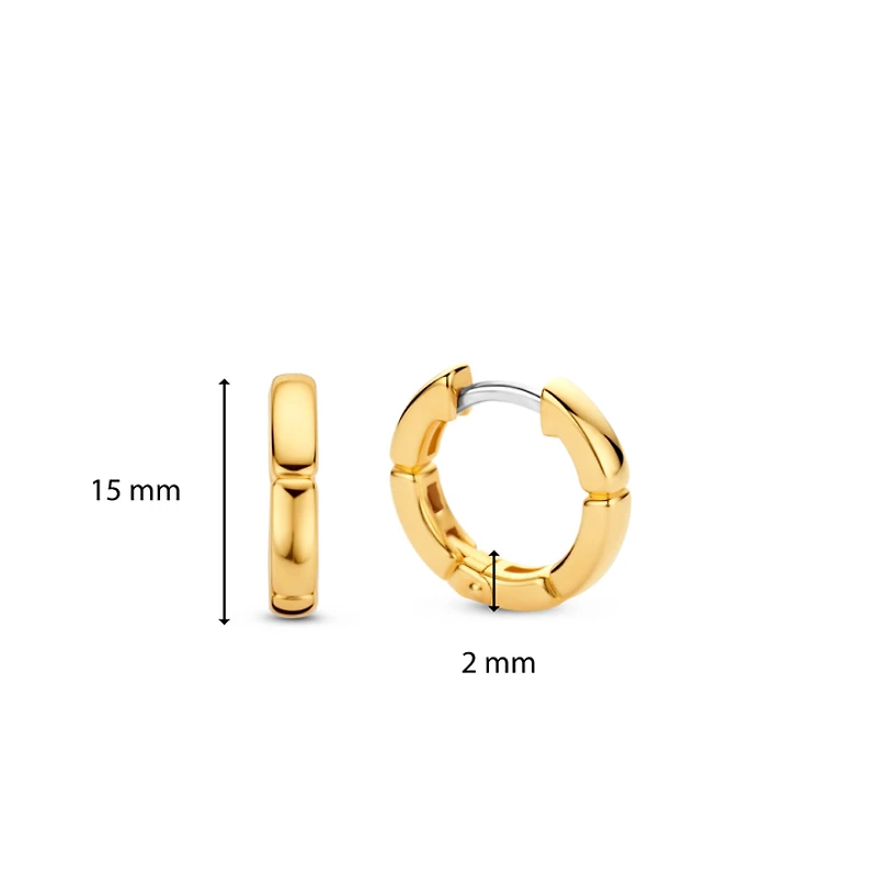 Golden Link Huggie 15MM Earrings