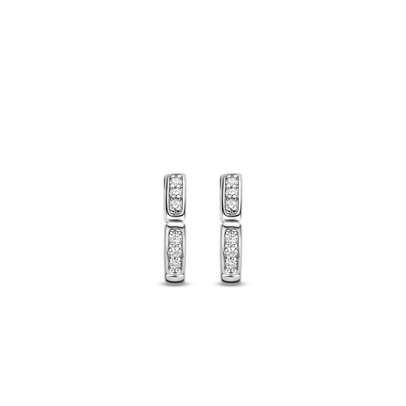 Pave Link Huggie 15MM Earrings