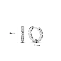 Pave Link Huggie 15MM Earrings