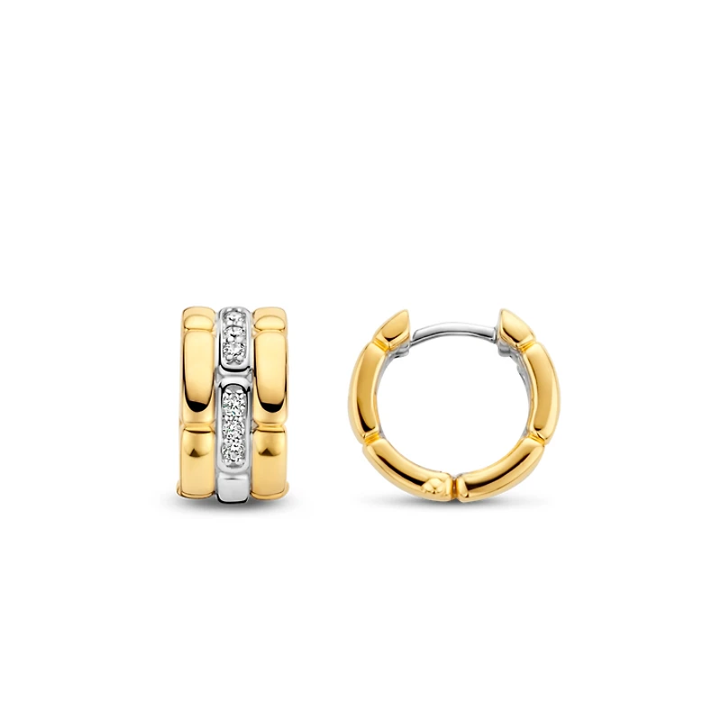 Link Triple Golden Huggie 14MM Earrings