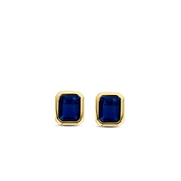 Blue Gem Stud Earrings