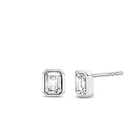 Clear Gem Stud Earrings