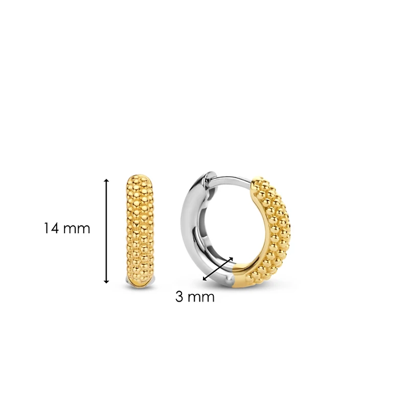 Urchin Golden 14MM Huggie Earrings