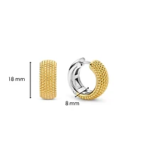 Urchin Golden Wide 18mm Huggie Earrings