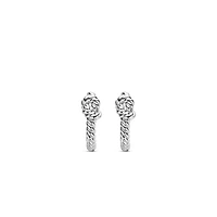 Braided Knot Huggie Earrings