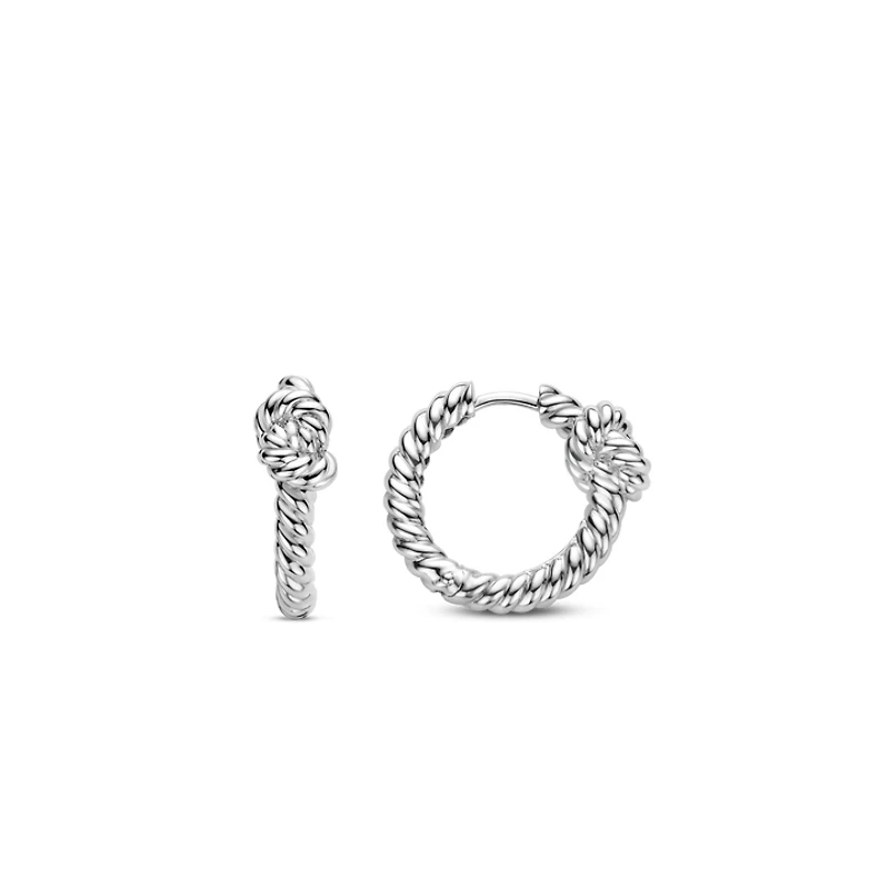 Braided Knot Huggie Earrings