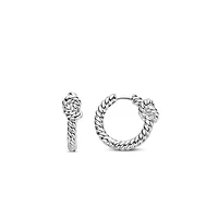 Braided Knot Huggie Earrings