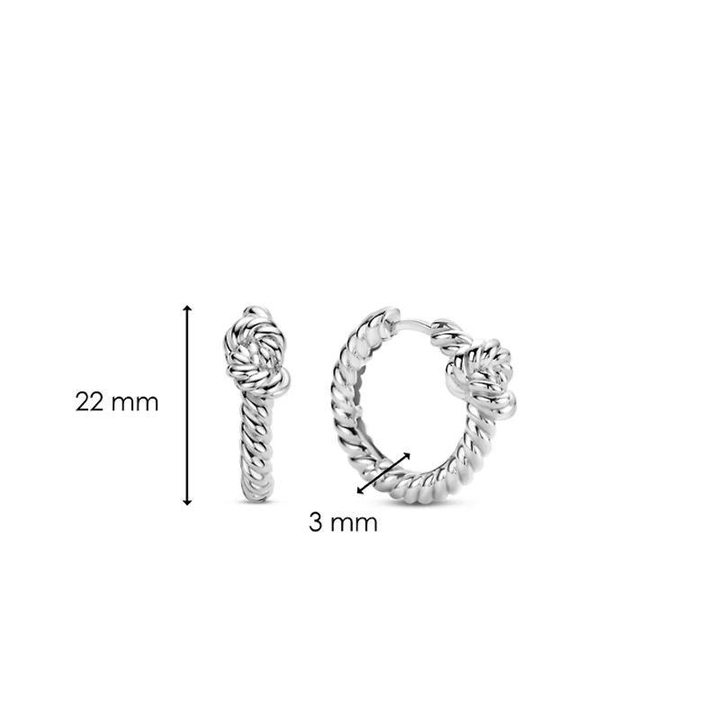 Braided Knot Huggie Earrings