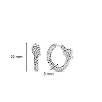 Braided Knot Huggie Earrings