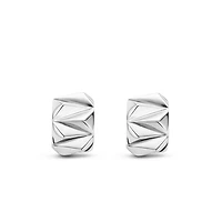 Rebel Silver 14MM Huggie Earrings