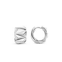 Rebel Silver 14MM Huggie Earrings
