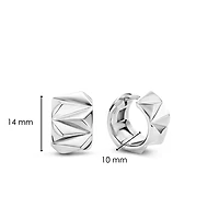 Rebel Silver 14MM Huggie Earrings
