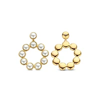 Divine Pearl Disk Earrings