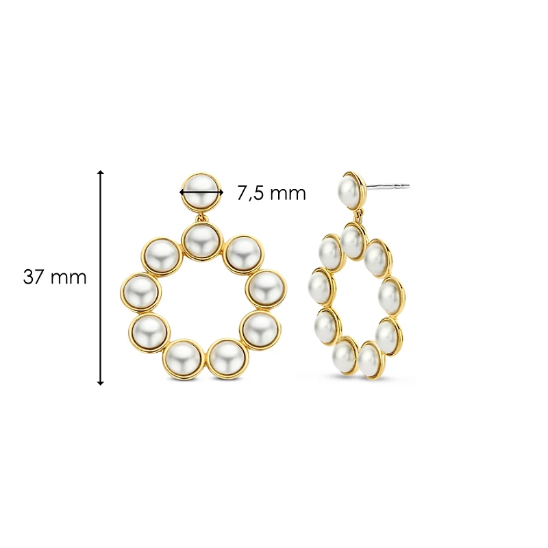 Divine Pearl Disk Earrings