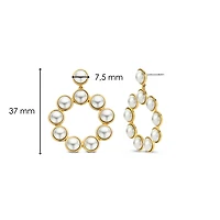Divine Pearl Disk Earrings