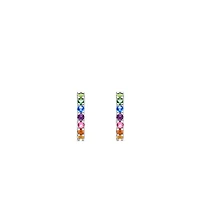 Rainbow 11mm Huggie Earrings