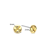 Padded Golden Stud Earrings