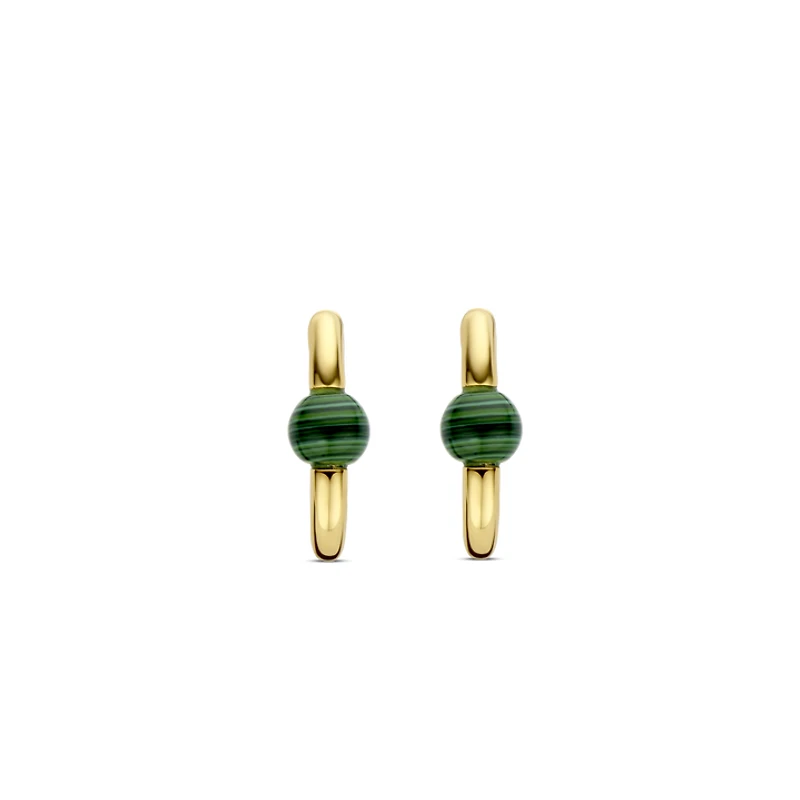 Bead Hardware Malachite Earrings