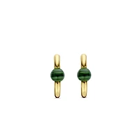 Bead Hardware Malachite Earrings