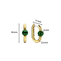 Bead Hardware Malachite Earrings