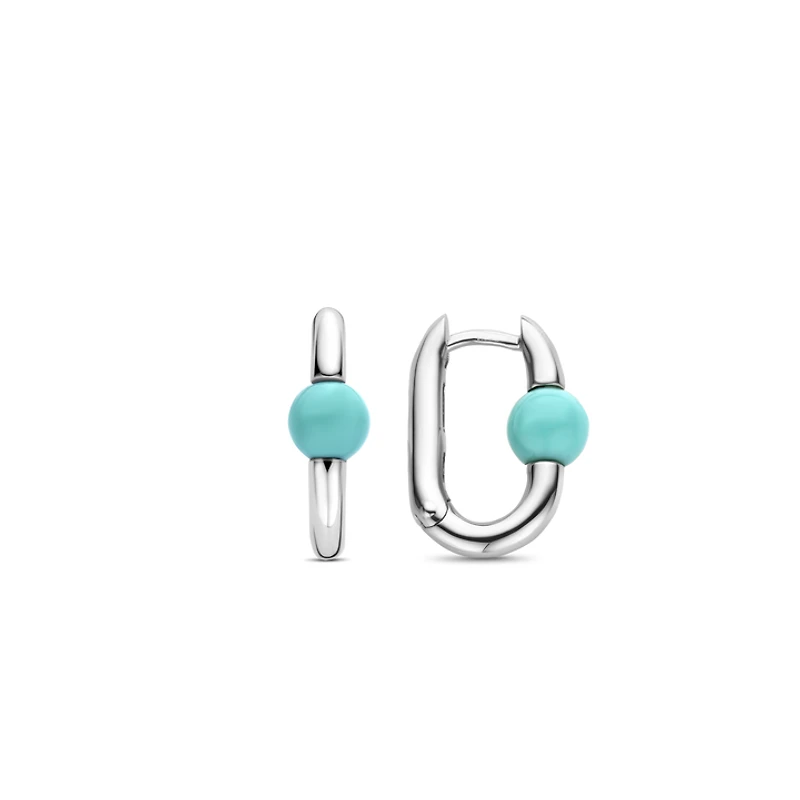 Bead Hardware Turquoise Earrings