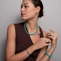 Bead Hardware Turquoise Earrings