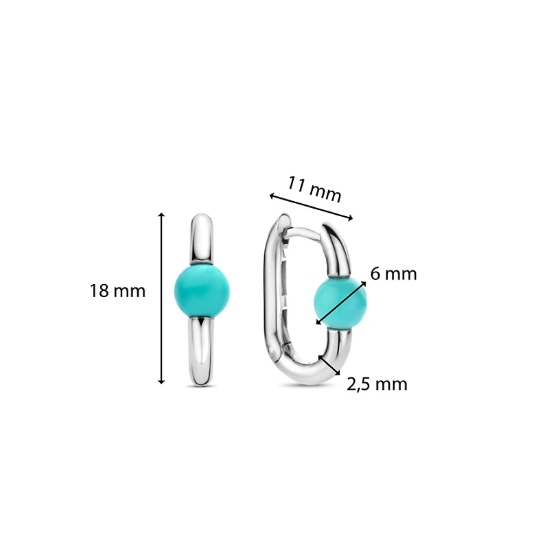 Bead Hardware Turquoise Earrings