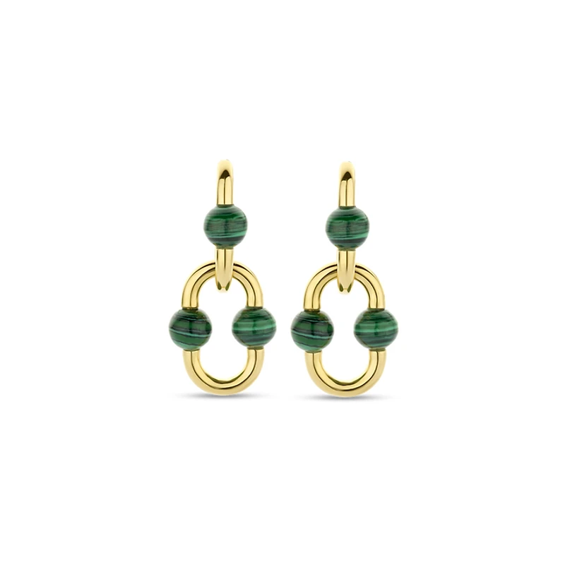 Bead Hardware Malachite Drop Earrings