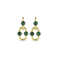 Bead Hardware Malachite Drop Earrings