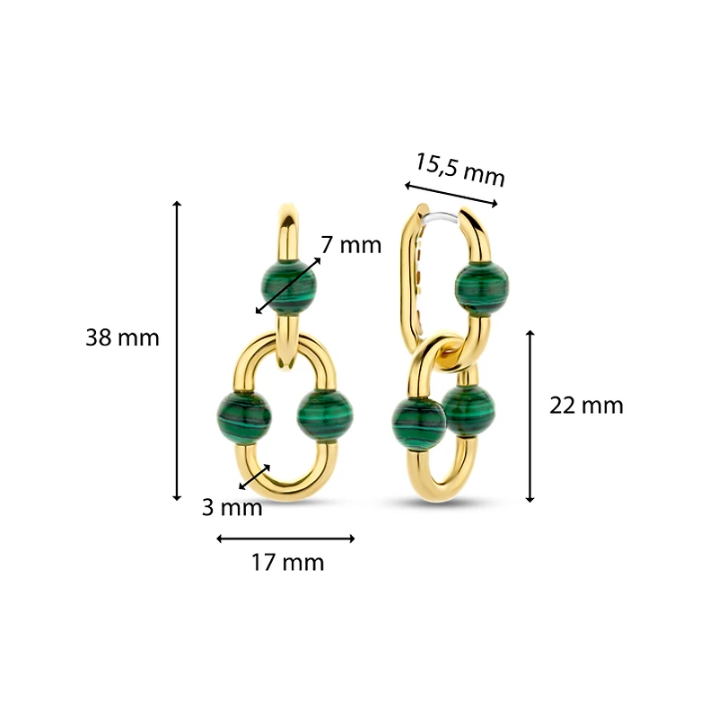 Bead Hardware Malachite Drop Earrings