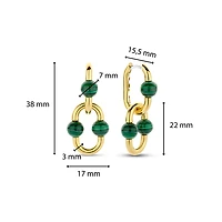 Bead Hardware Malachite Drop Earrings