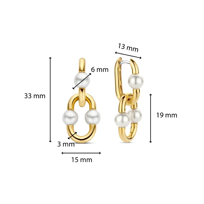 Bead Hardware Pearl Drop Earrings