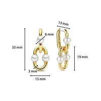 Bead Hardware Pearl Drop Earrings