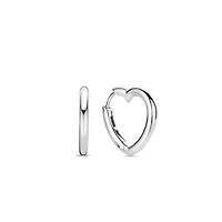 Heart Shaped Huggie Earrings 20mm