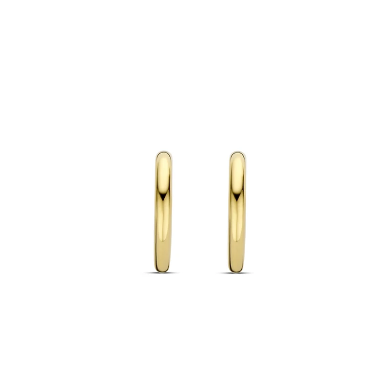 Heart Shape 20mm Golden Huggie Earrings
