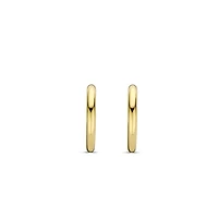 Heart Shape 20mm Golden Huggie Earrings