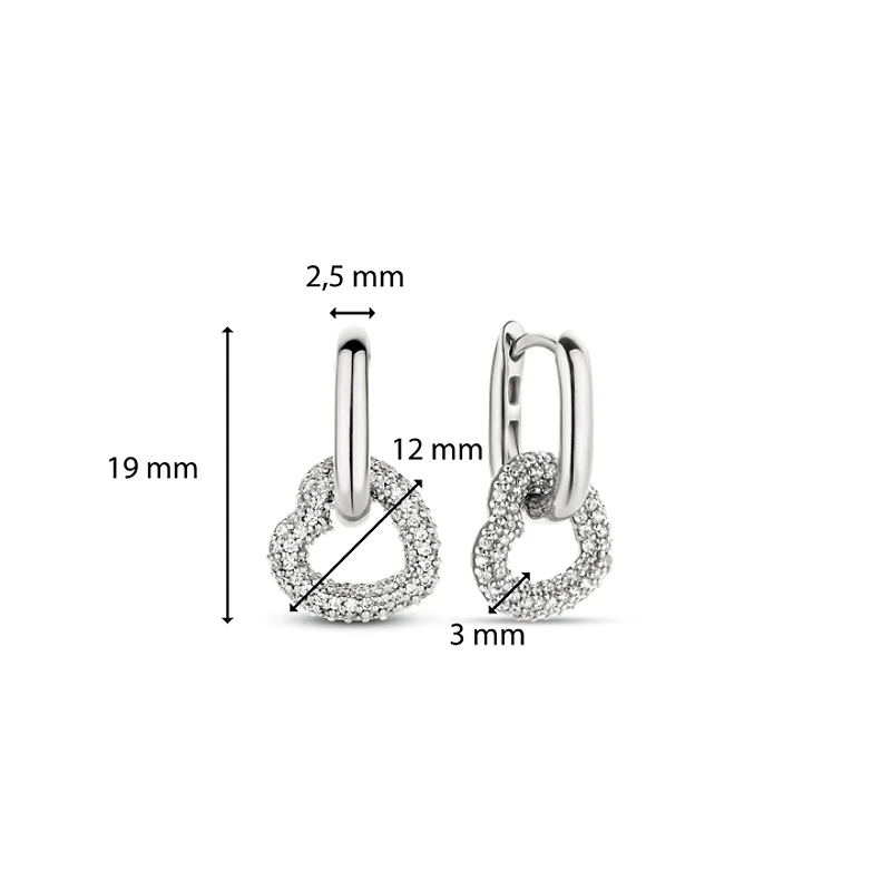 Unique Heart Charm Earrings