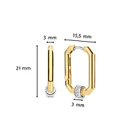Classic Edge Huggie Earrings